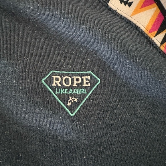 Hooey Slate Blue Aztec Pendleton Roundup hooded sweatshirt - Picture 6 of 6